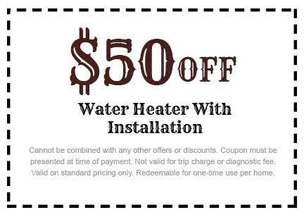 Discount on water heater with installation